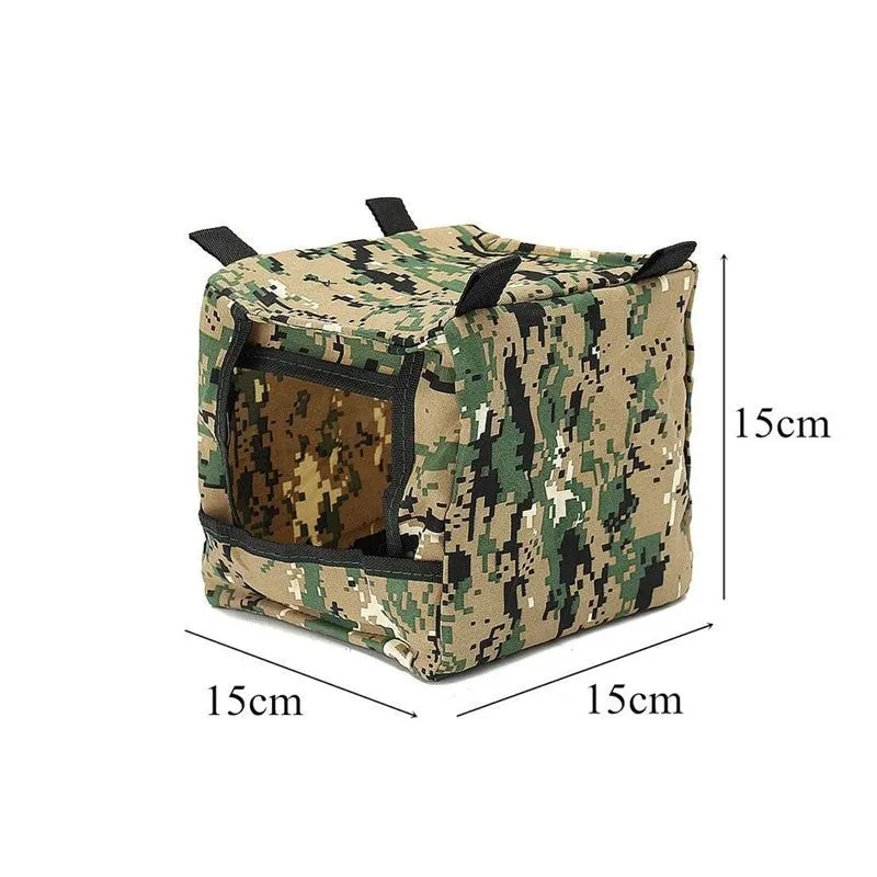 15X15X15CM Foldable Slingshot Target Box Cloth Target Box Recycle Shooting Archery Target Shooting Catapult Case Holder Camouflage Slingshot box