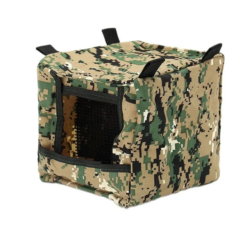 15X15X15CM Foldable Slingshot Target Box Cloth Target Box Recycle Shooting Archery Target Shooting Catapult Case Holder Camouflage Slingshot box