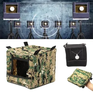 15X15X15CM Foldable Slingshot Target Box Cloth Target Box Recycle Shooting Archery Target Shooting Catapult Case Holder Camouflage Slingshot box