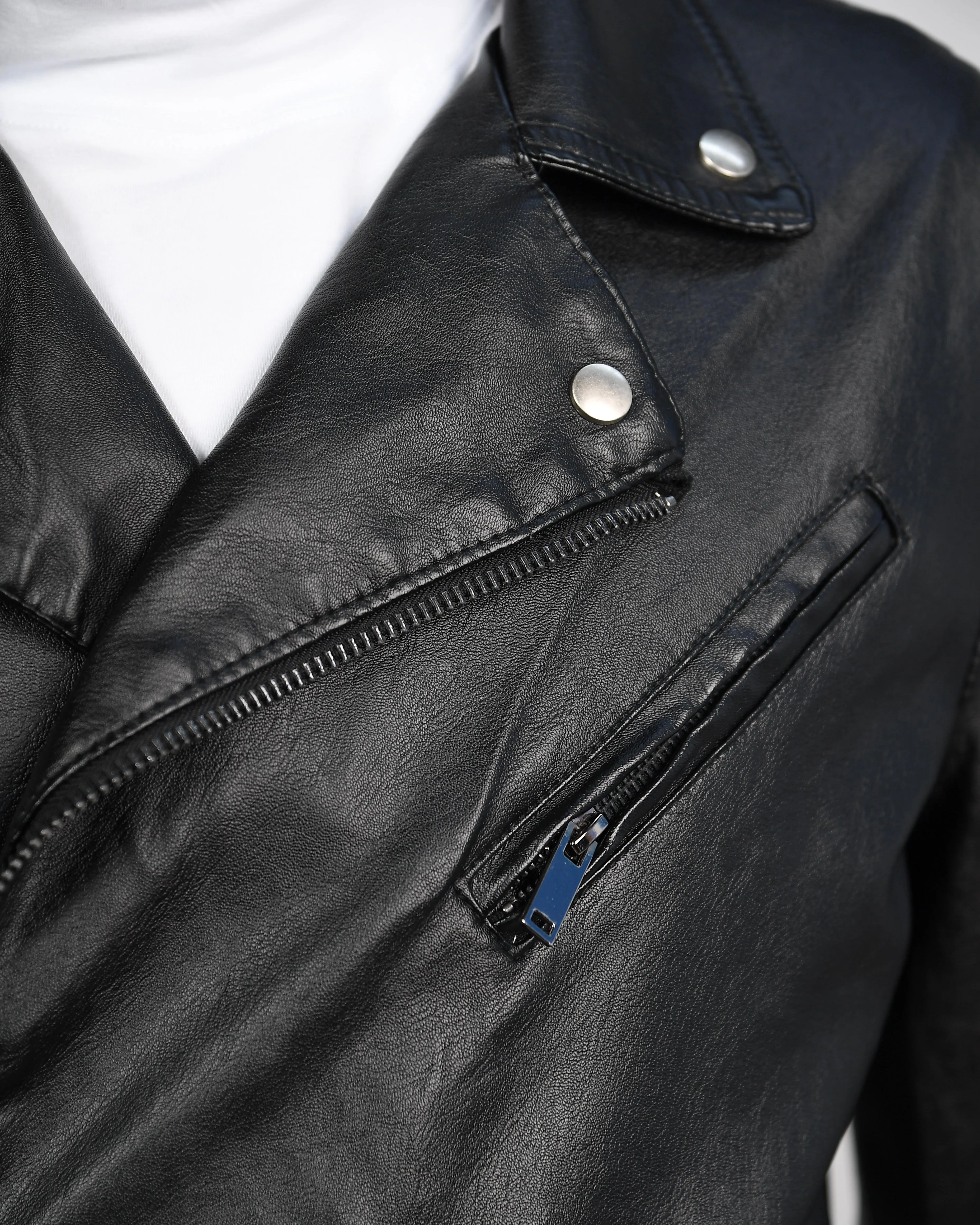 2H #618 Black Leather Jacket