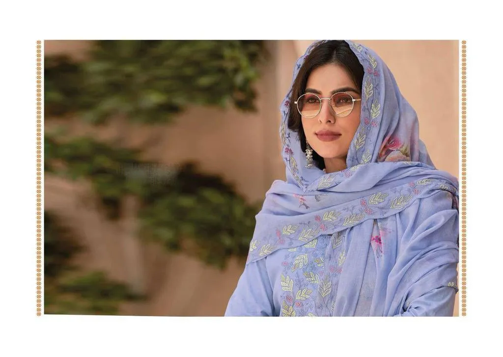 Alluring Lavender Color Designer Embroidered Salwar Suits With Fancy Dupatta For Women