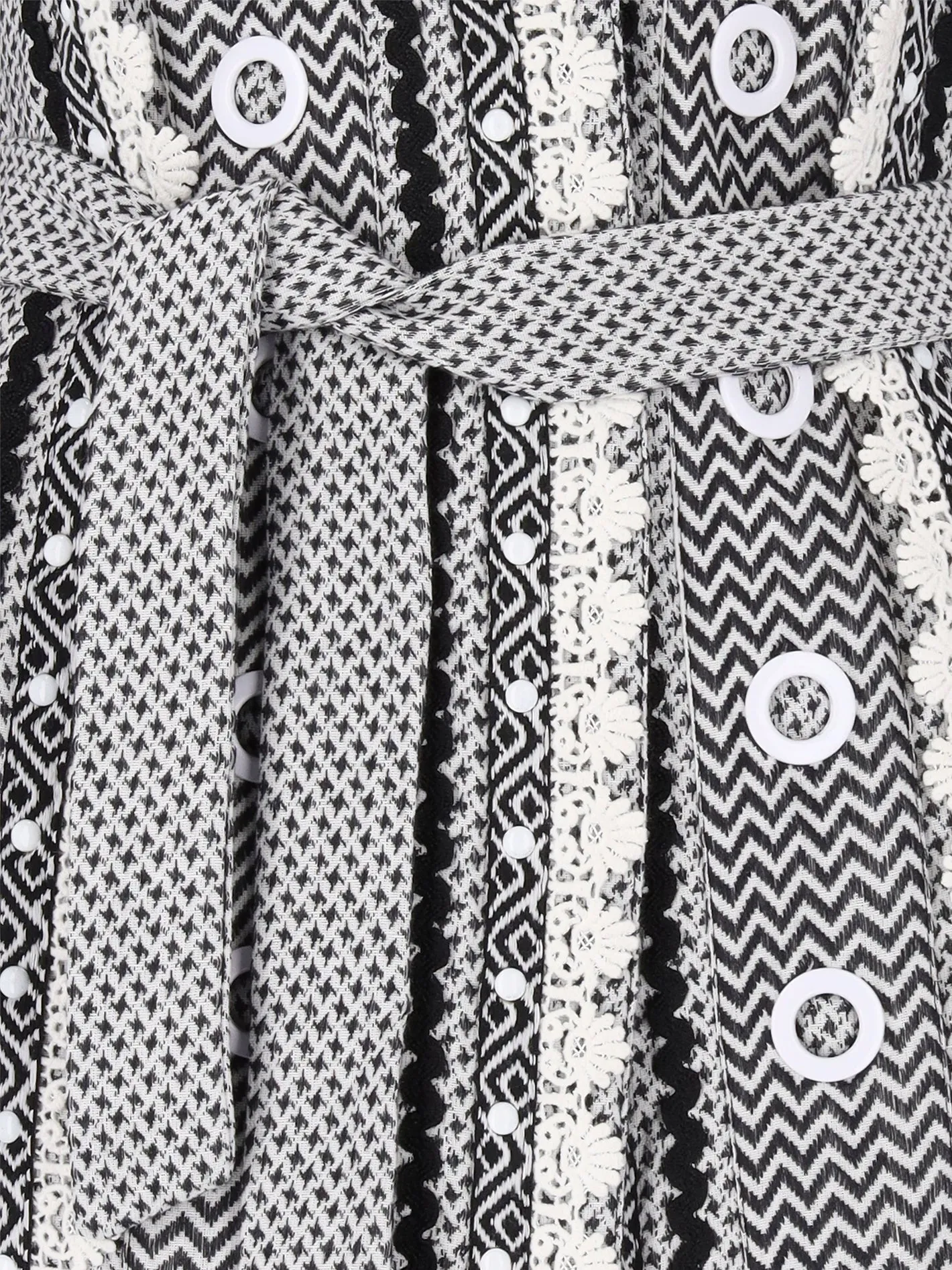 belted cotton-jacquard cardigan