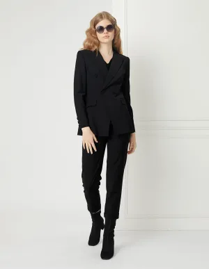 BORA AKSU BLACK HIGH-WAISTED SKINNY PANTS