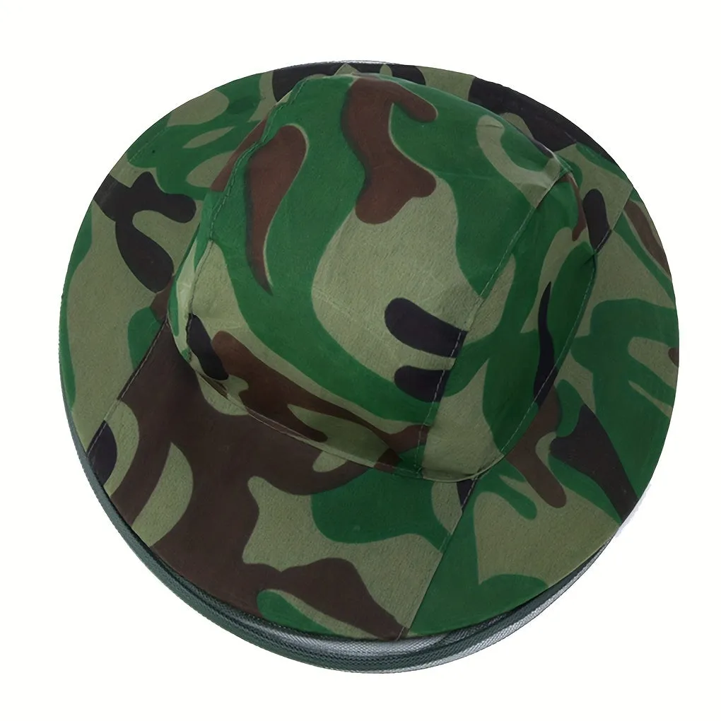 Camouflage Net Hat for Bug Protection Ideal for Outdoor Activities