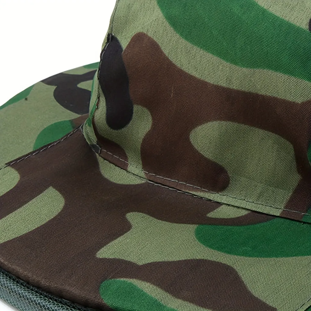Camouflage Net Hat for Bug Protection Ideal for Outdoor Activities