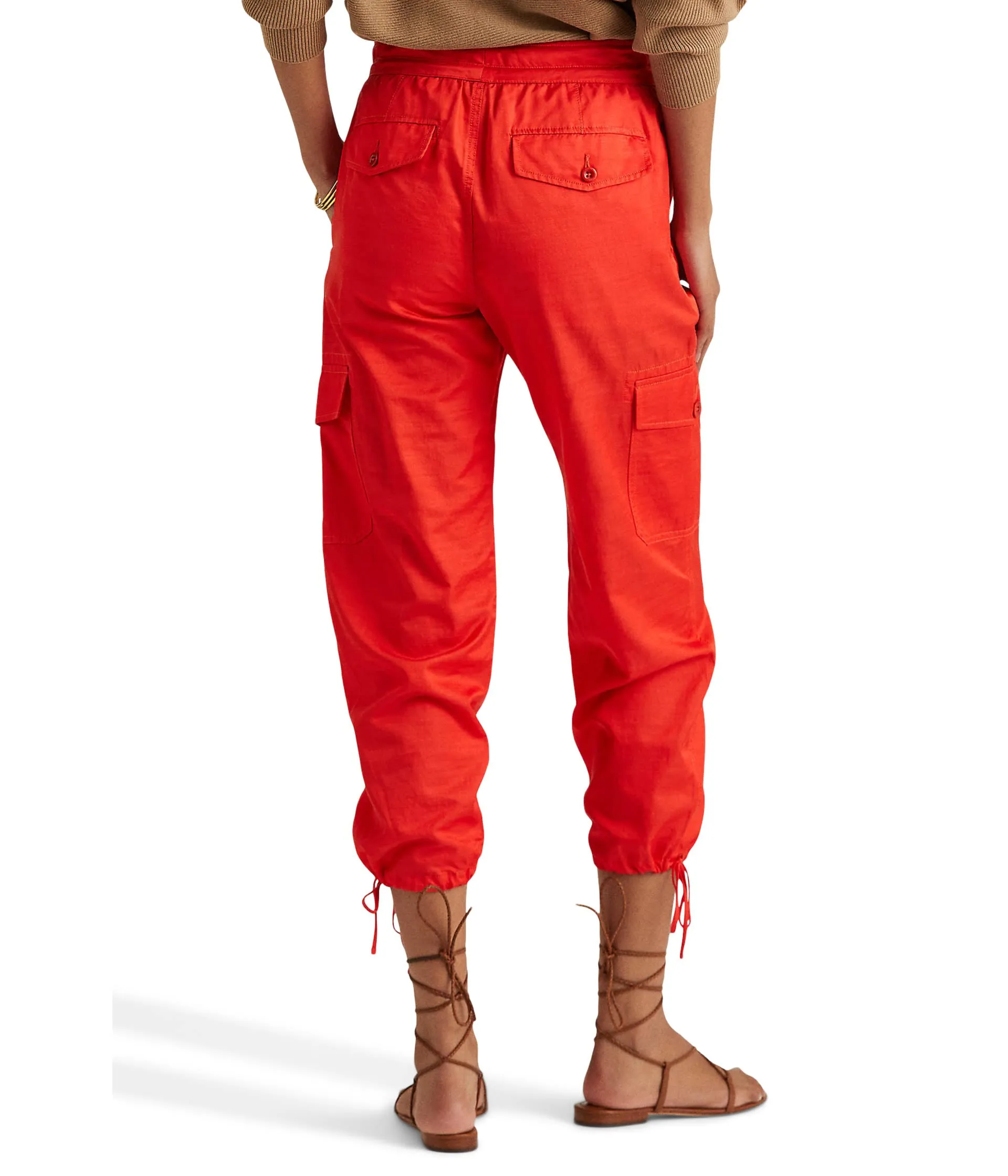 Cargo pants LAUREN Ralph Lauren, Cropped Cotton-Blend Cargo Pants