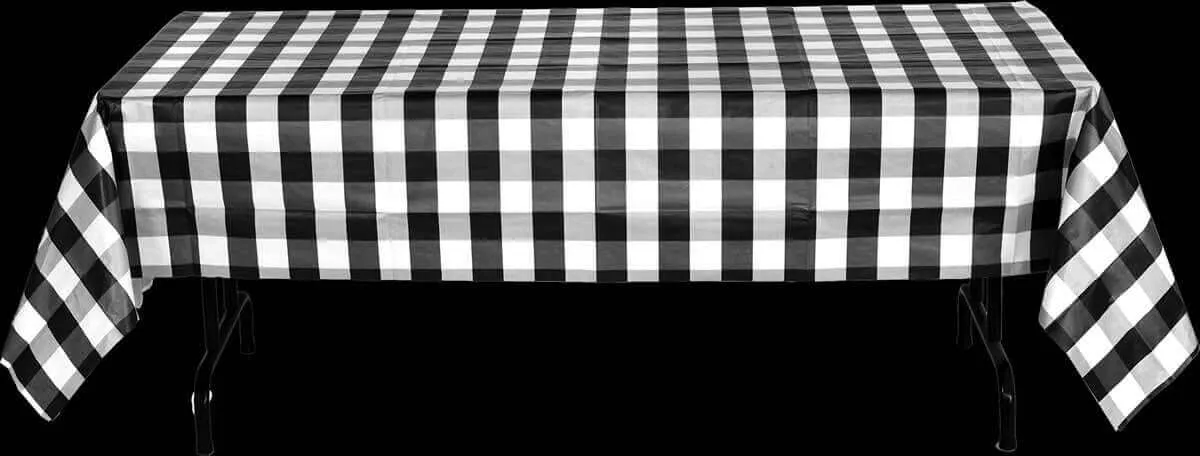 Classic Plaid Black - Big Block Plaid Tablecover