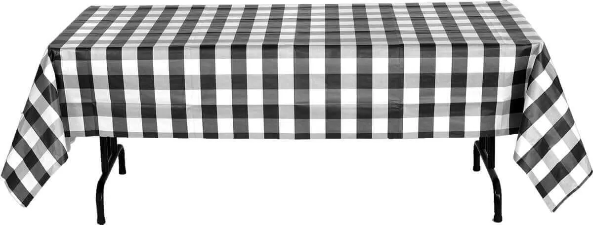 Classic Plaid Black - Big Block Plaid Tablecover