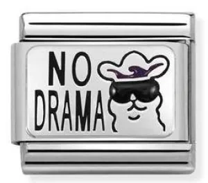 Classic PLATES OXIDIZED S/Steel & Sterling Silver Lama NO DRAMA 330102/50