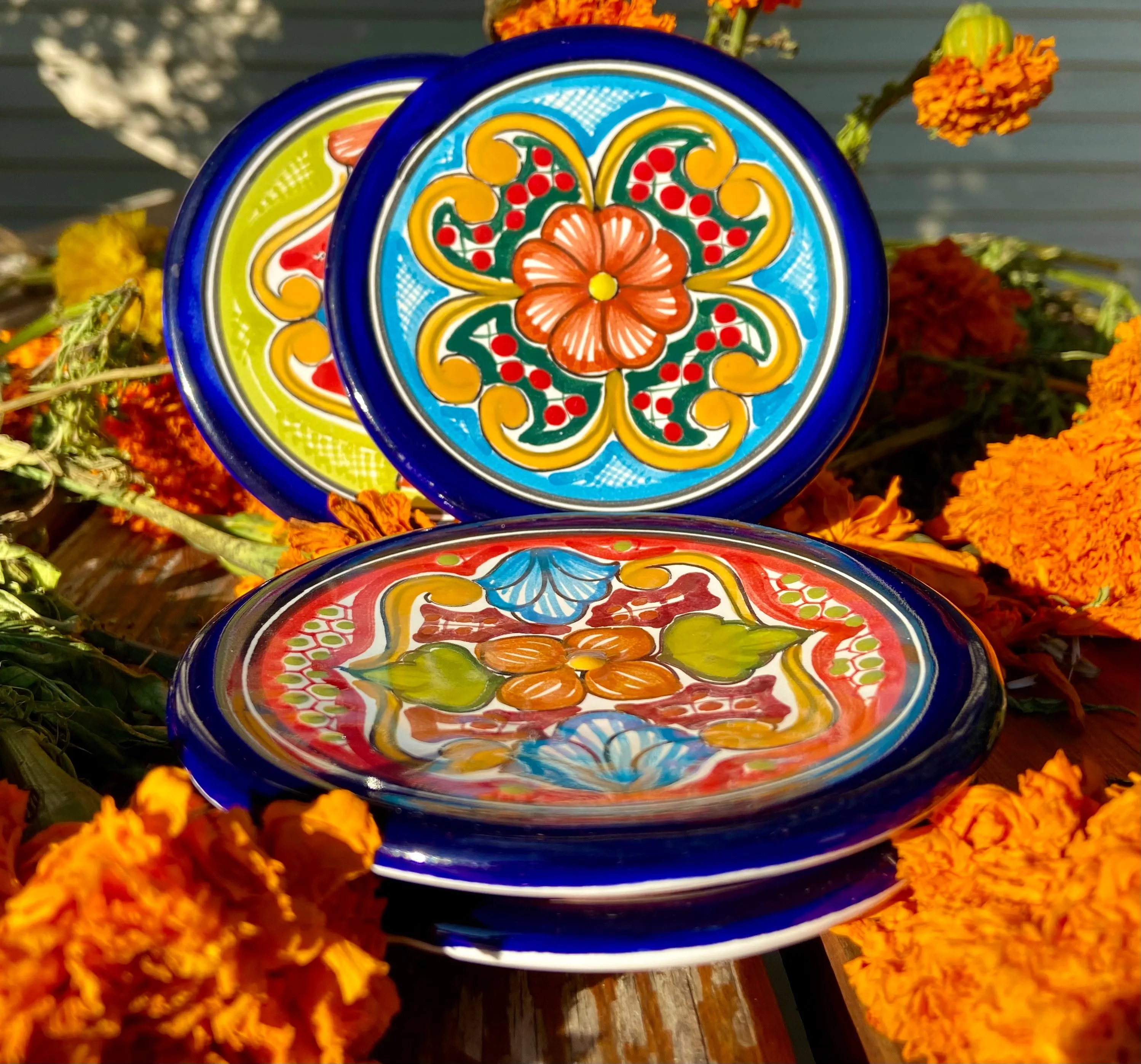 Colorful Mexican Talavera Mini-Plates
