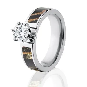 CZ Mossy Oak Shadow Grass Camo Engagement Ring