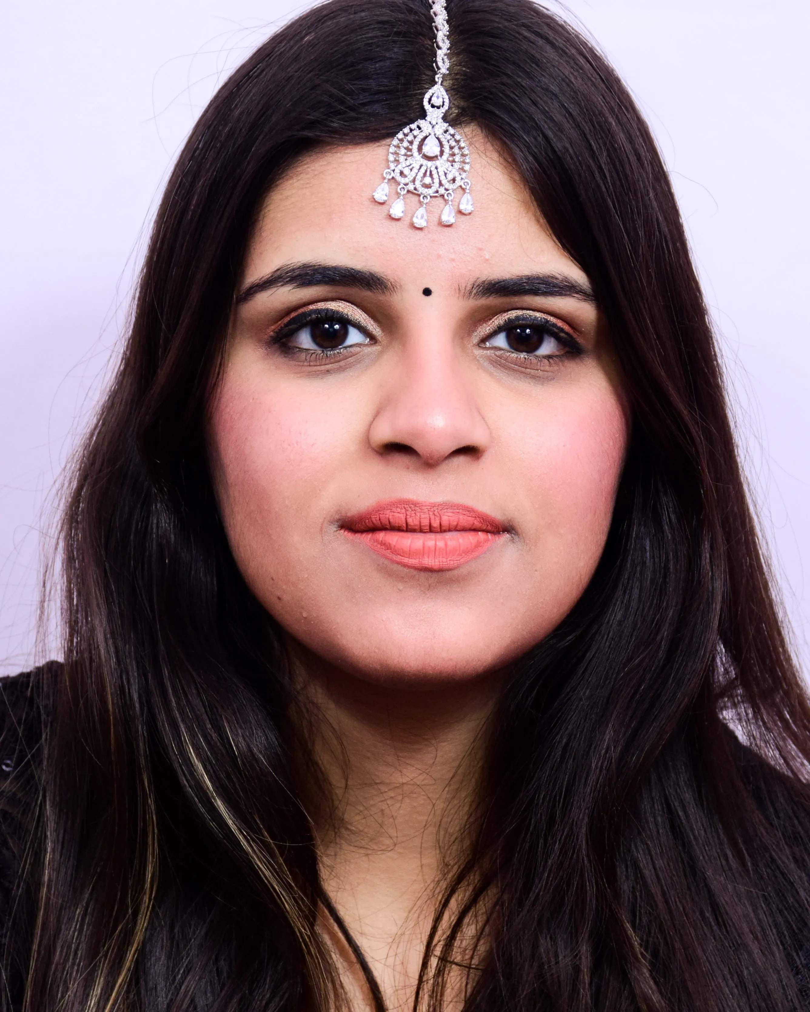 Designer American Diamond Maang Tikka For Wedding & Party (D92)