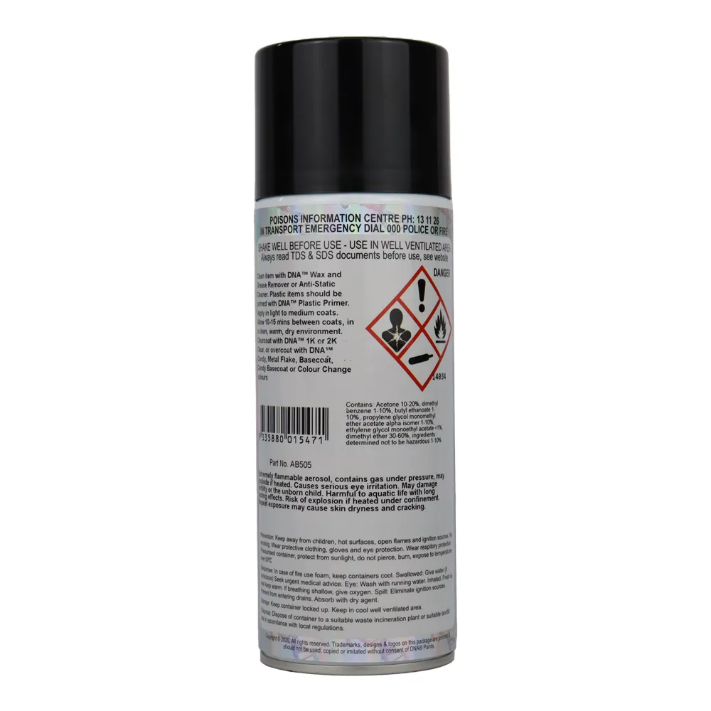 DNA PAINTS Helix Basecoat Spray Paint 350ml Aerosol Carbon Eclipse with Undercoat