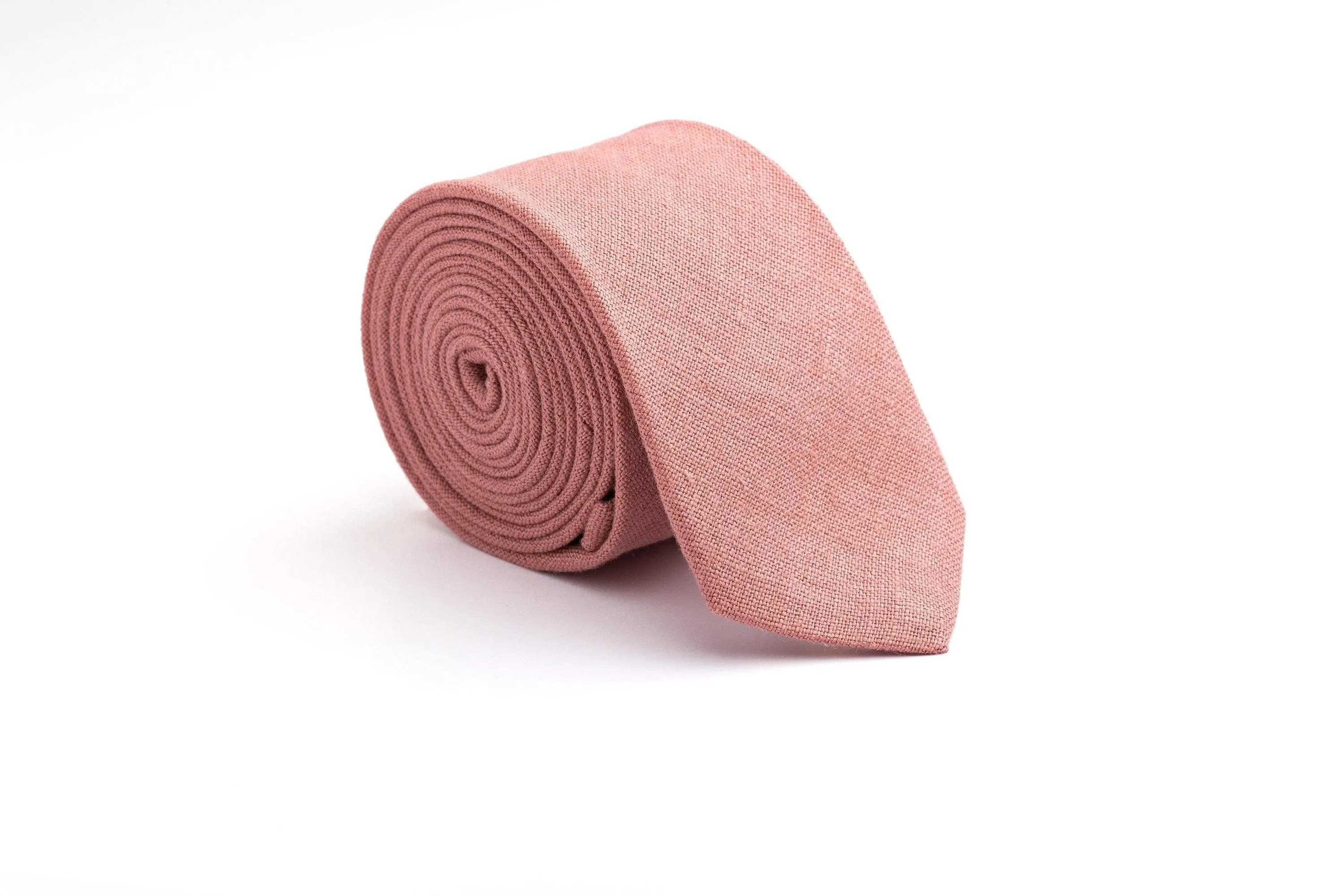 Dusty Rose Skinny Necktie for Men: Designer Wedding Ties