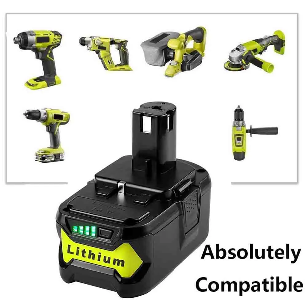 For Ryobi 18V Battery 4Ah Replacement | P104 P108 Battery
