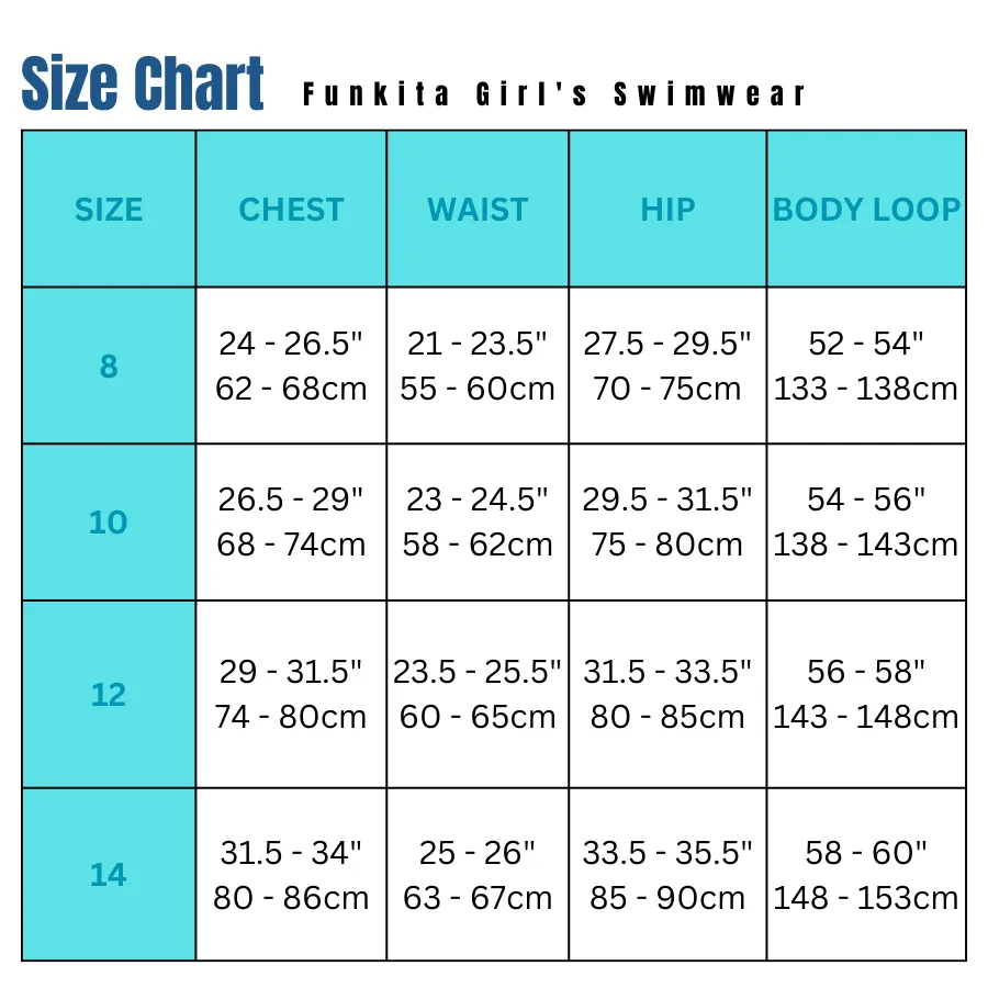 Funkita Girls Diamond Back One Piece FS11G- Still Black
