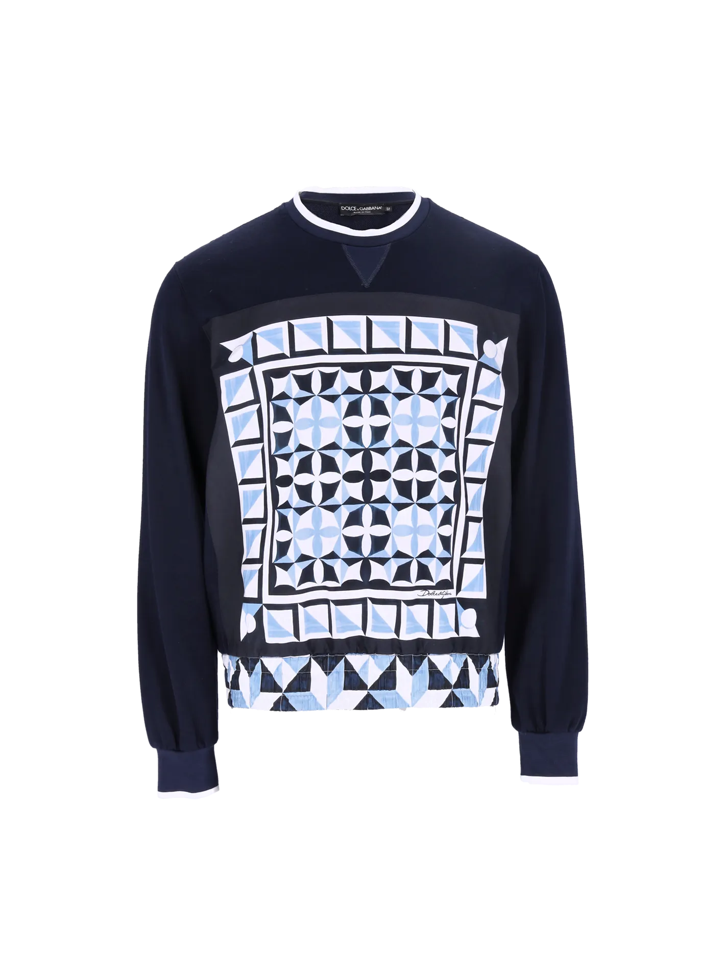 geometric patch sweatshirt
