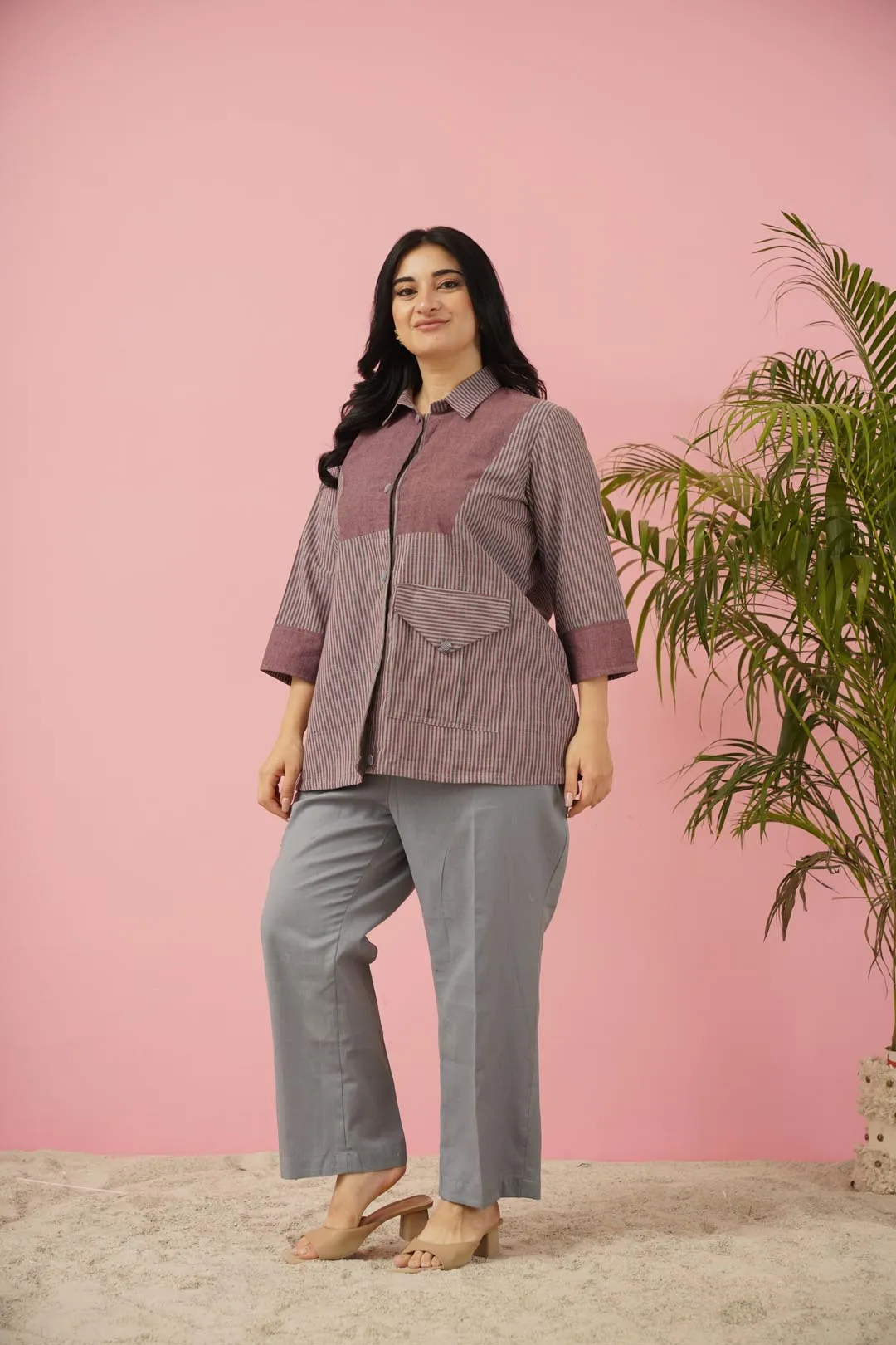 Grey and Vine Dazzling Co-ord Set