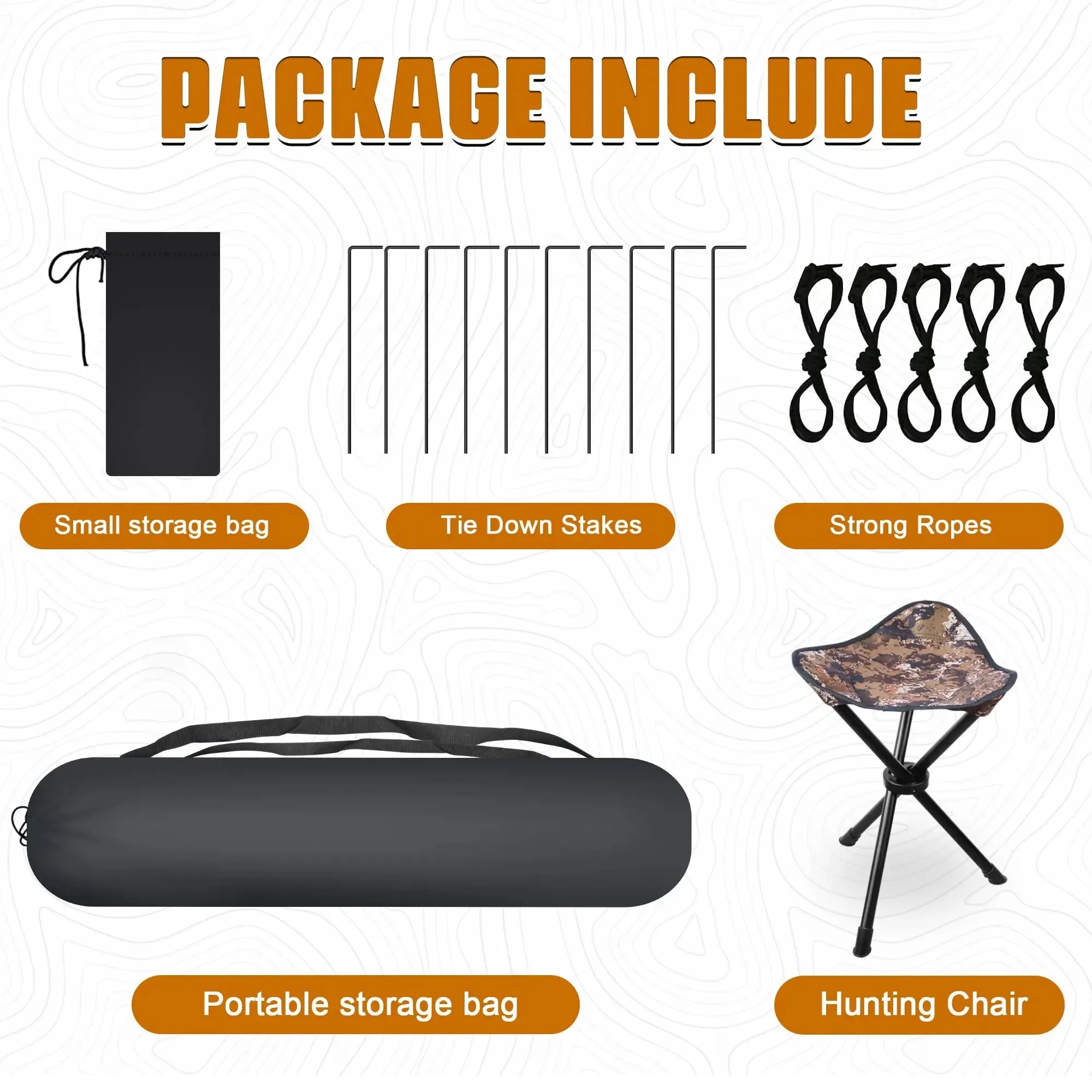 Hunting Blind with chair, 270 degree Shoot Through Mesh with Silent Sliding Window, 2-3 Person Ground Deer Stand Pop Up Tent