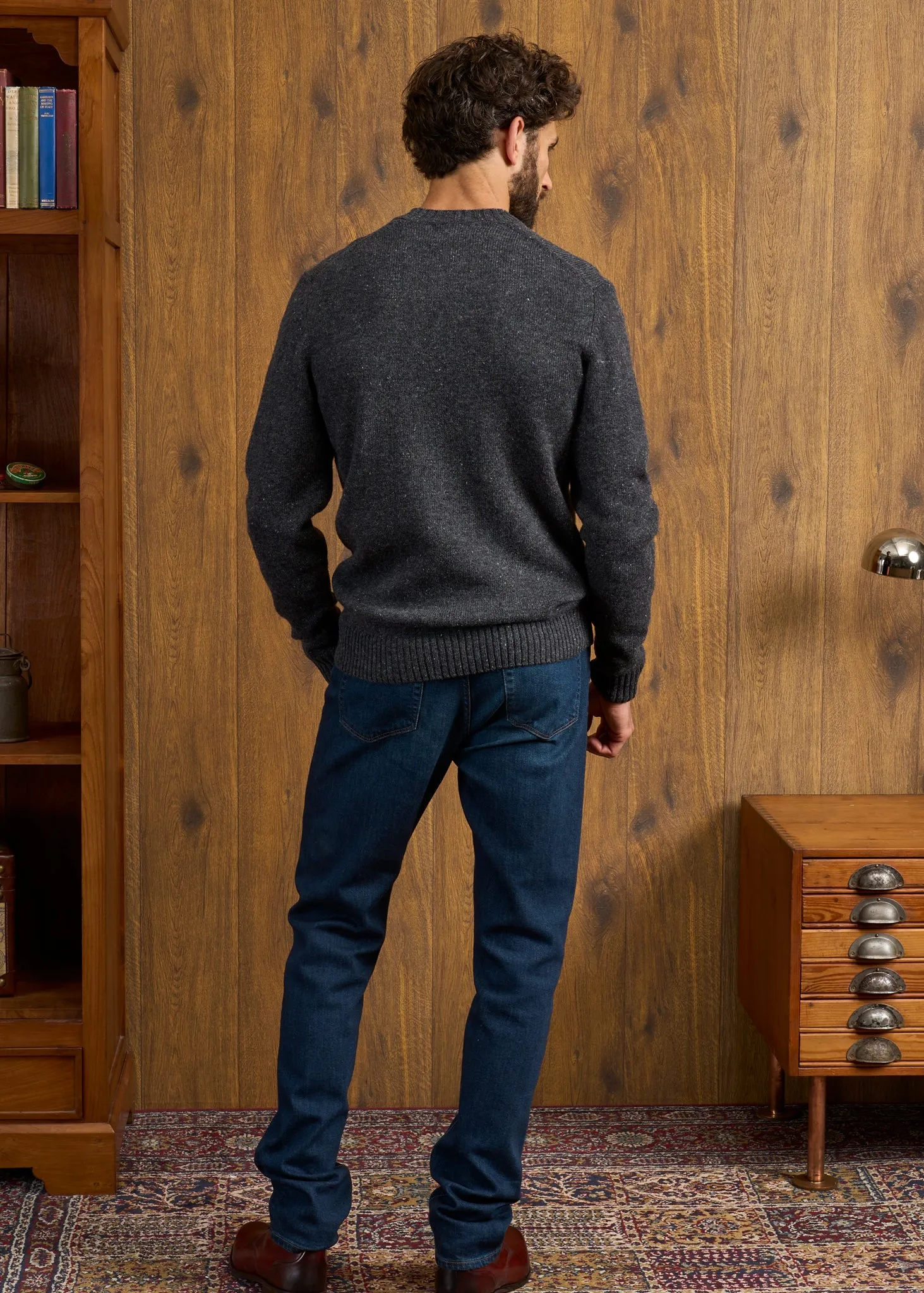 Kinnadie Supersoft Shetland Oxford Jumper - Regular Fit