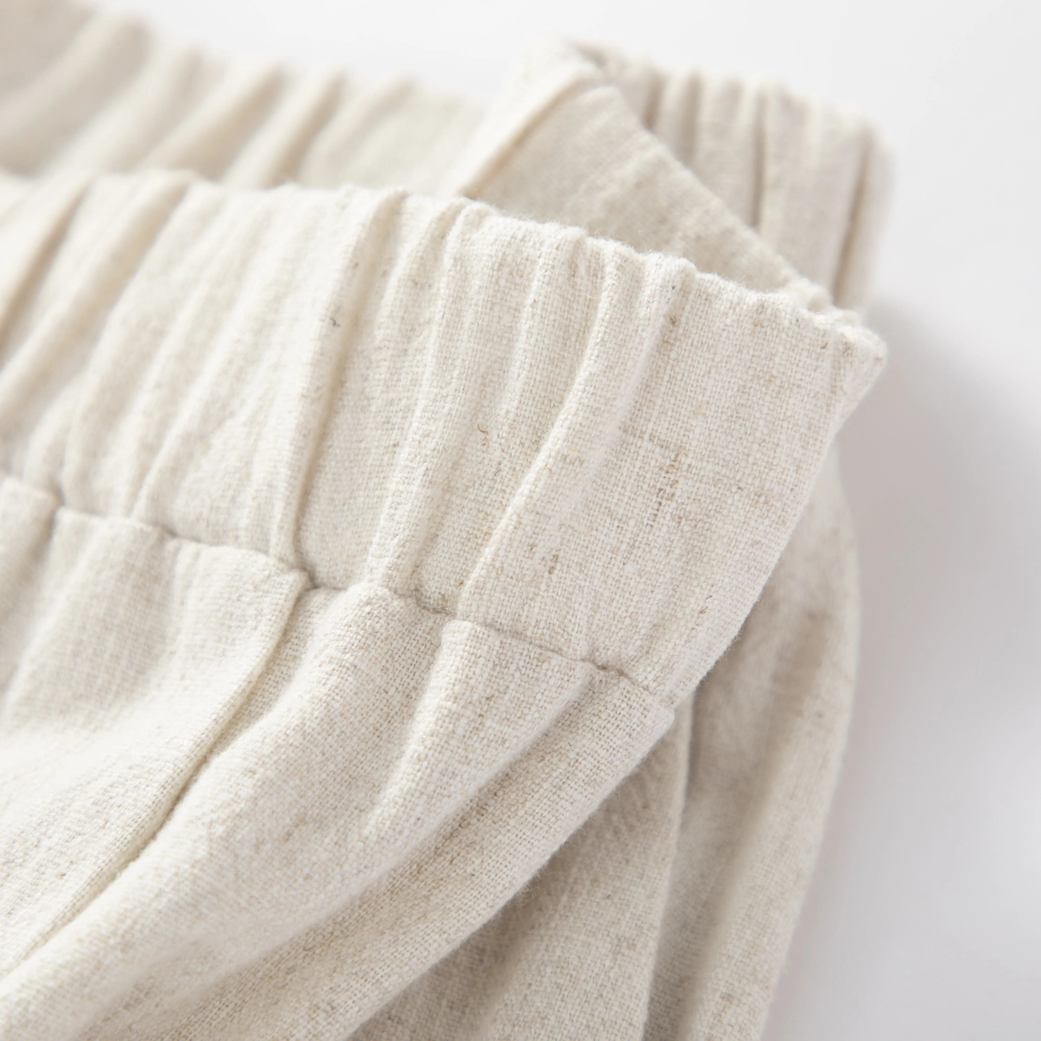 Loose-Fit Silky Linen High-Waisted Lazy Thin Pants