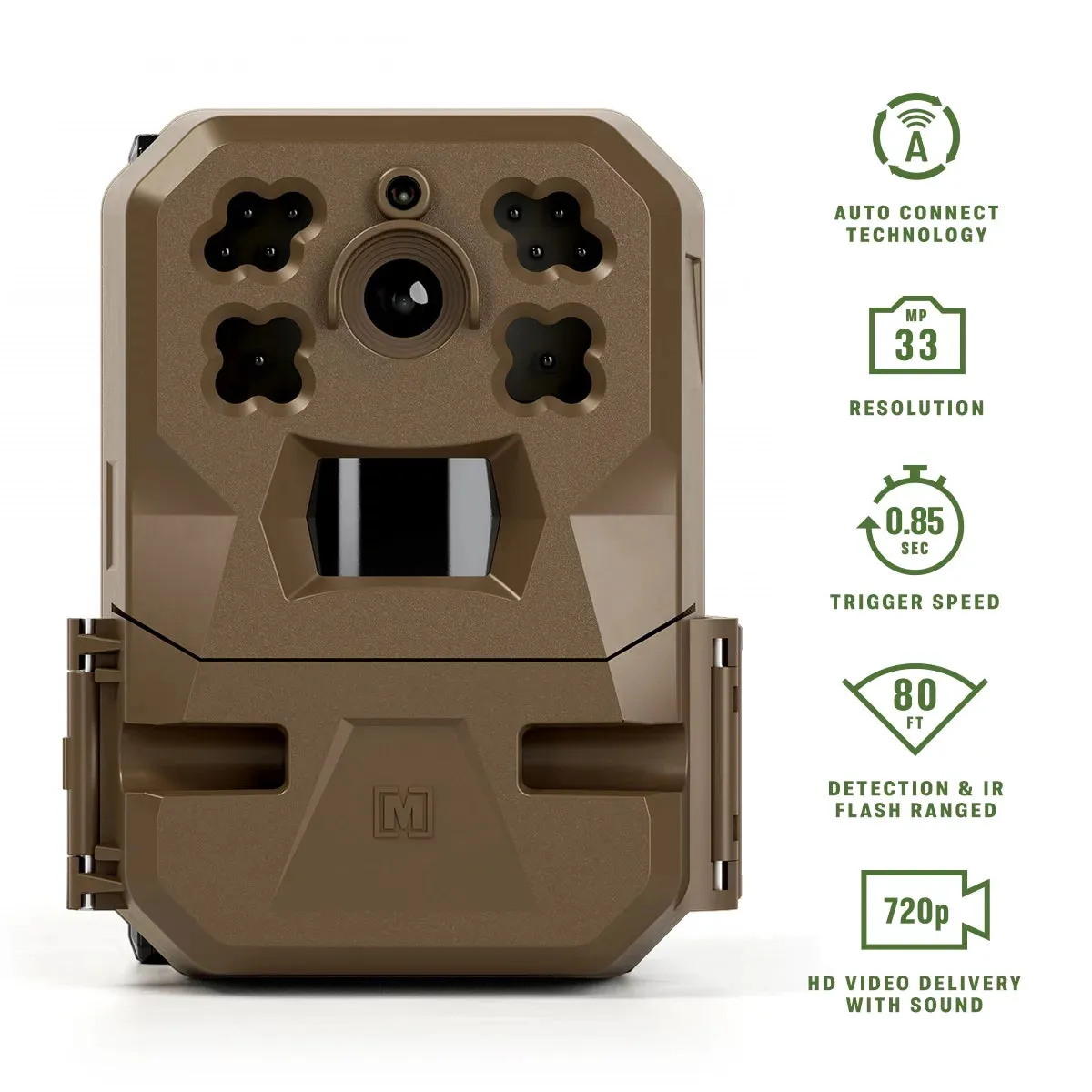 Moultrie Edge Cellular Trail Camera - Auto Connect - Nationwide Coverage - HD Video-Audio - Built in Memory - Cloud Storage - 80 ft Low Glow IR LED Flash (2-Pack)
