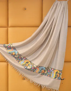 Natural Grey Kani Pashmina Shawl 5941