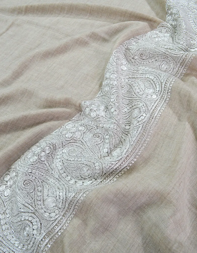 Natural Pashmina In Tilla Shawl 7070