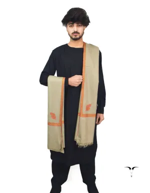 Natural Pashmina Shawl With Sozni 5680