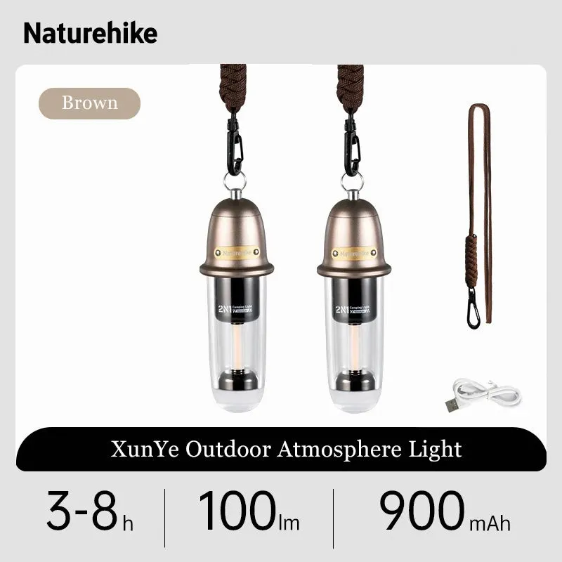 Naturehike Outdoor Portable Led Light Camping Charging Lighting Portable Flashlight Camping Atmosphere Light lamp Rechargeable