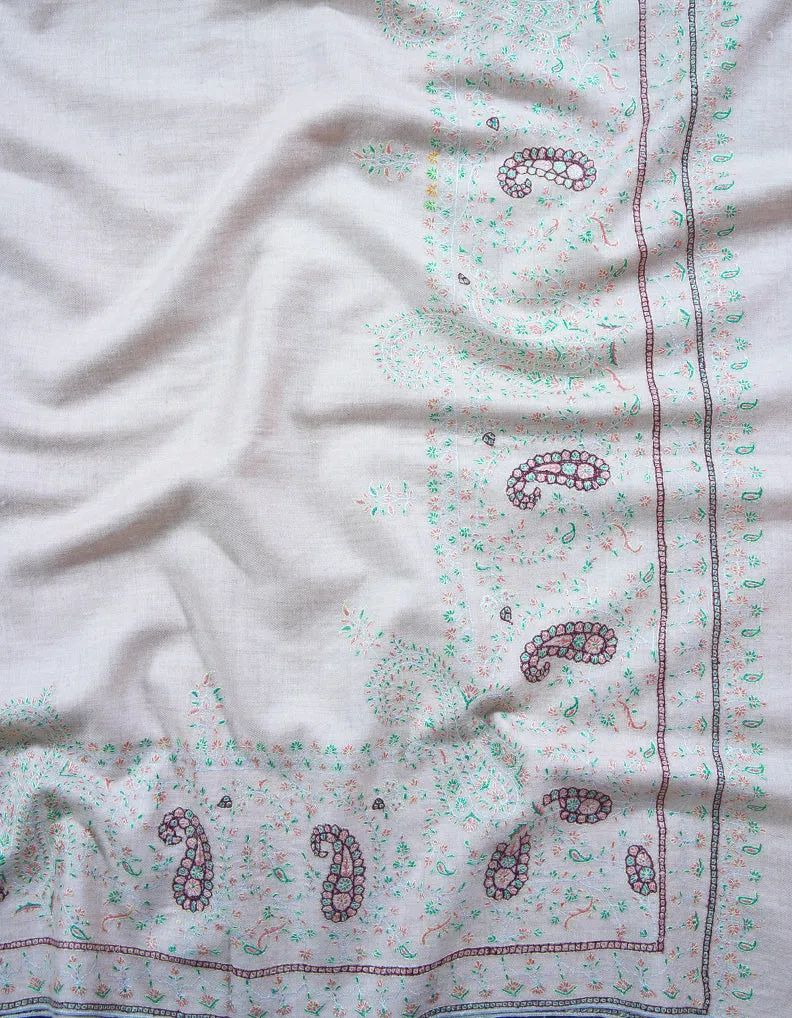 peach embroidery pashmina shawl 8771