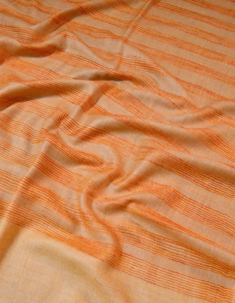 Peach Orange Pashmina Pattern Wrap 5626