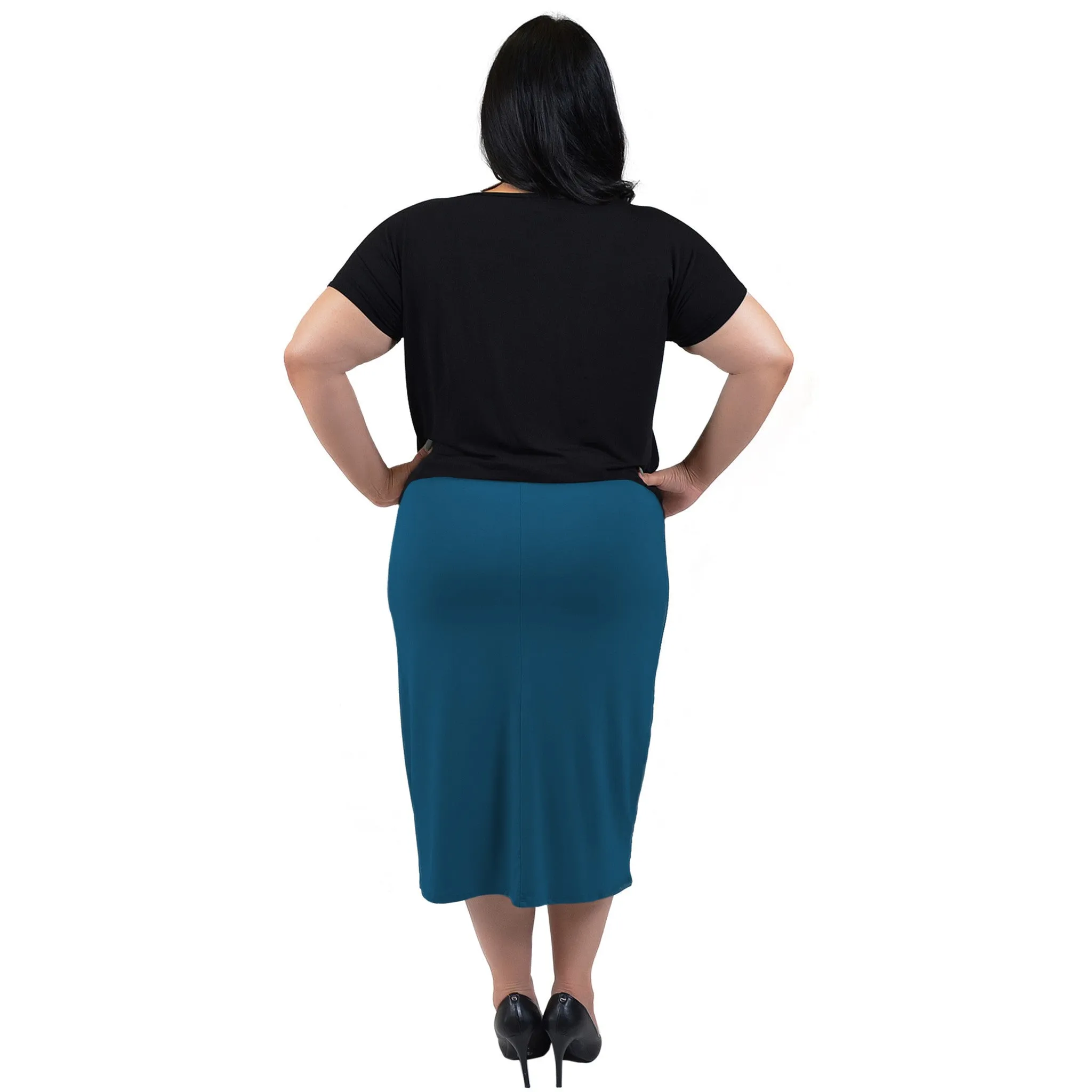 Plus Size Comfortable Soft Stretch MIDI Skirt