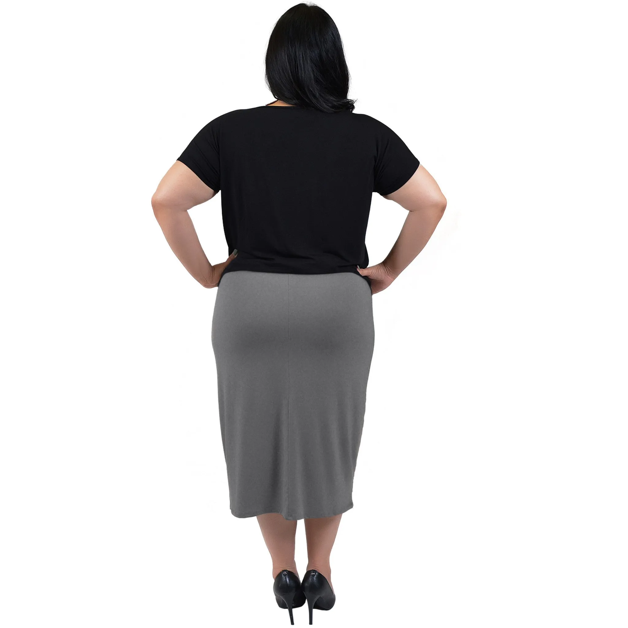 Plus Size Comfortable Soft Stretch MIDI Skirt