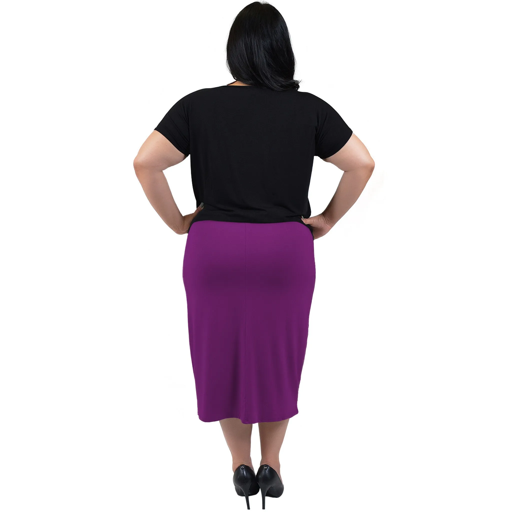 Plus Size Comfortable Soft Stretch MIDI Skirt