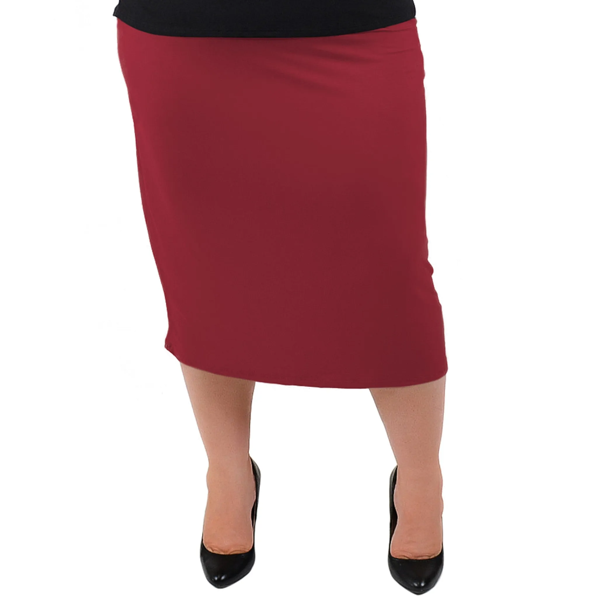 Plus Size Comfortable Soft Stretch MIDI Skirt