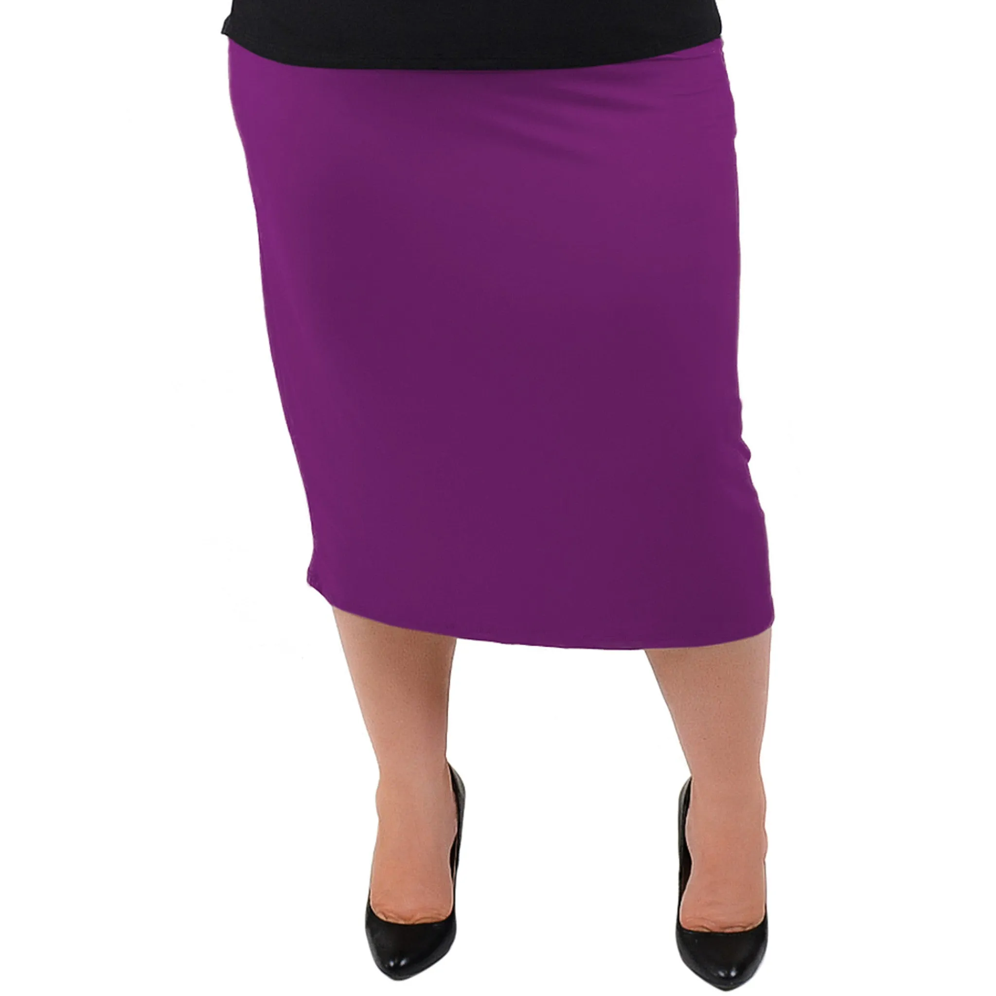 Plus Size Comfortable Soft Stretch MIDI Skirt
