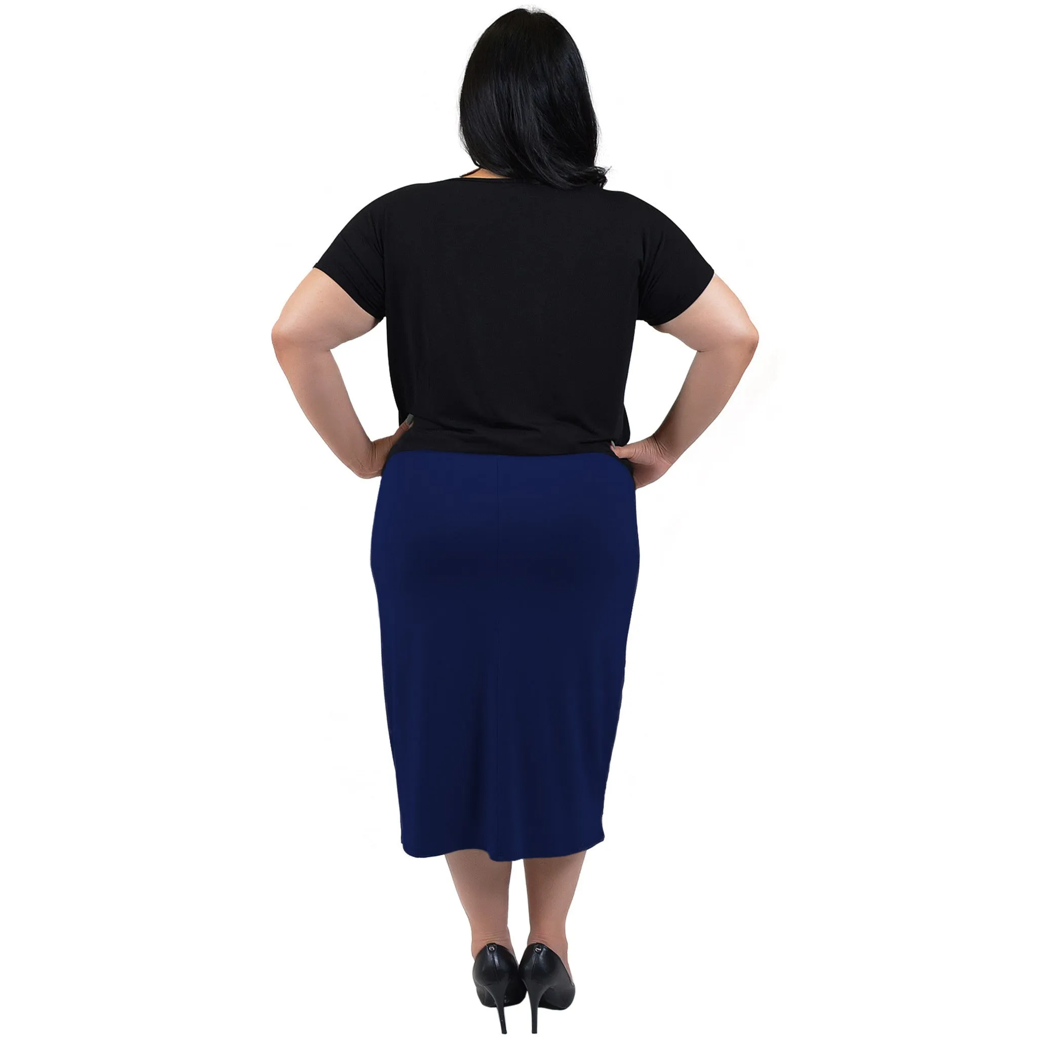Plus Size Comfortable Soft Stretch MIDI Skirt
