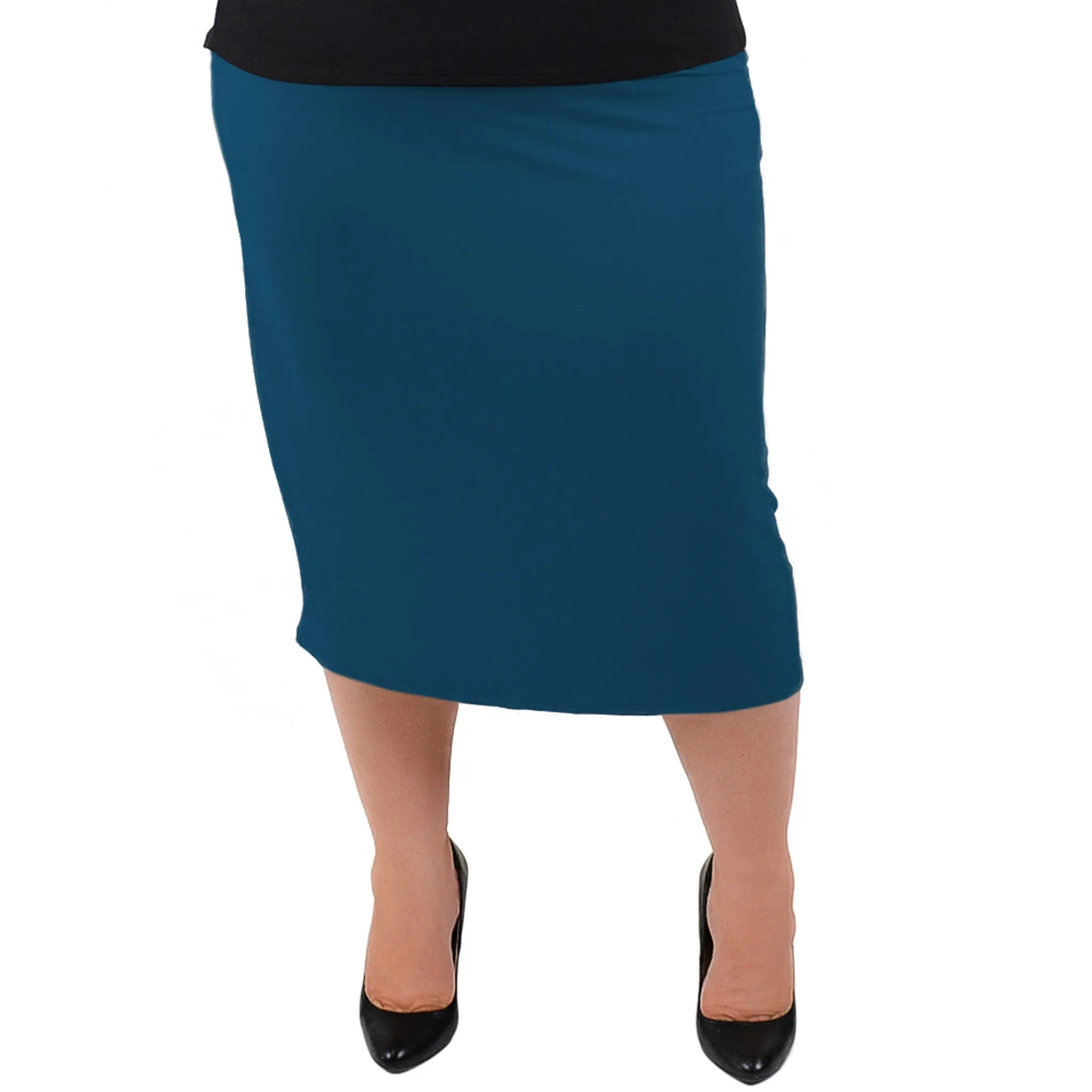 Plus Size Comfortable Soft Stretch MIDI Skirt