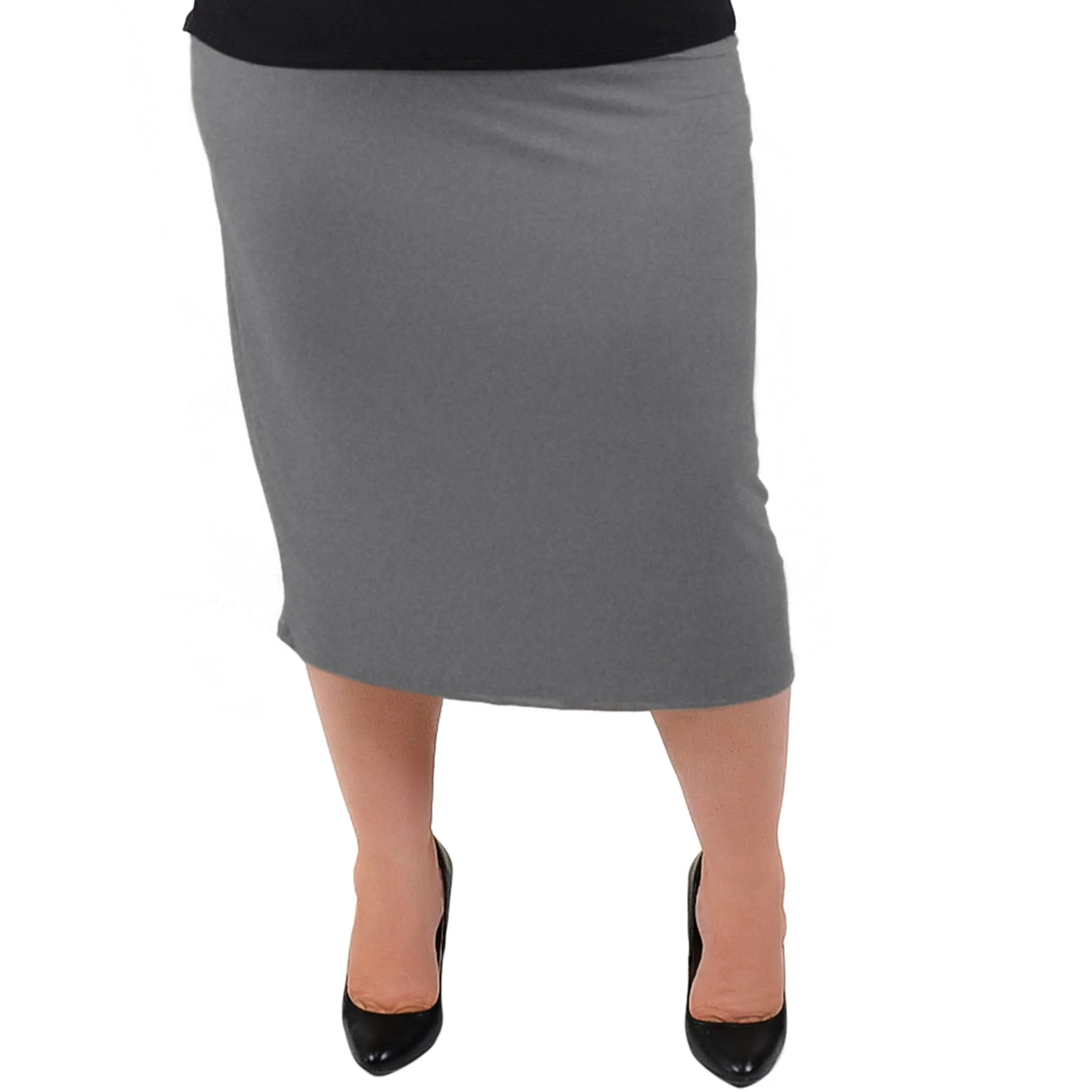 Plus Size Comfortable Soft Stretch MIDI Skirt