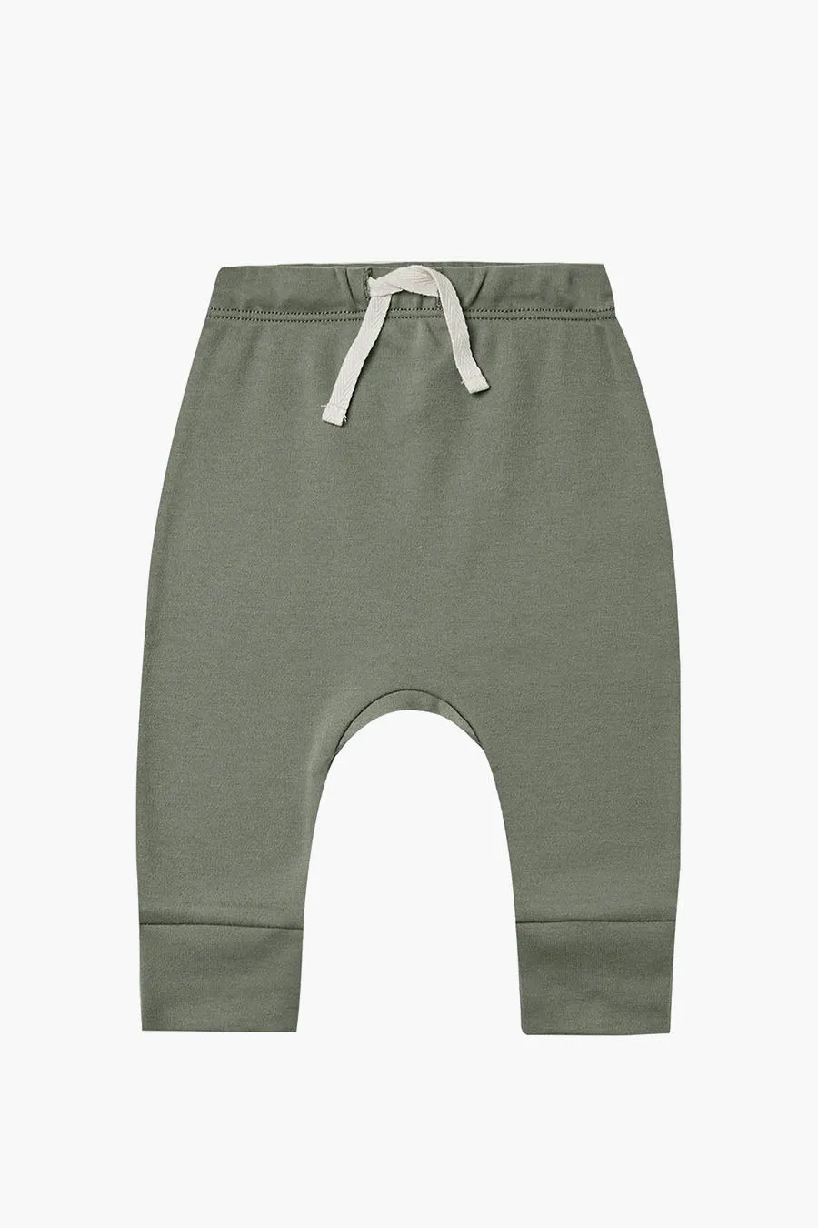 Quincy Mae Drawstring Baby Pants - Basil
