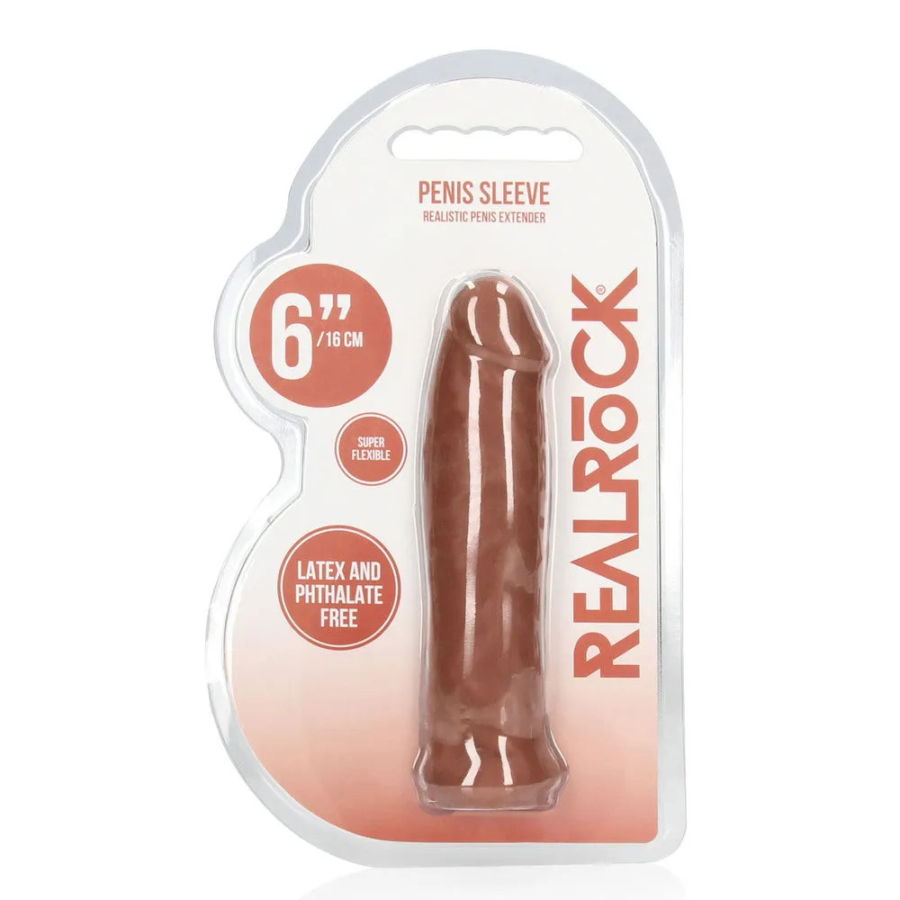 RealRock 6 Inch Penis Sleeve Flesh Tan