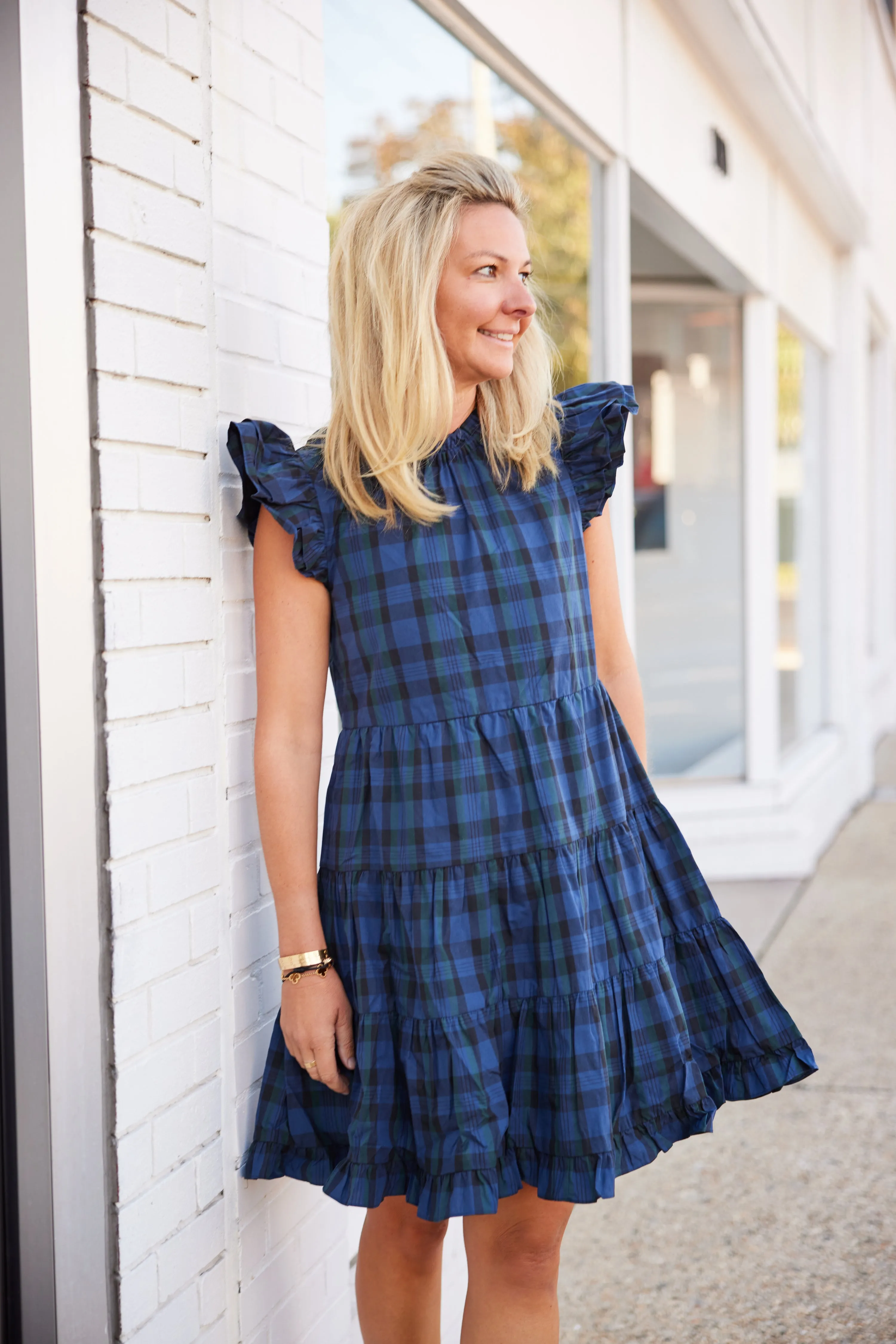 Sail To Sable Tartans Dress - Blackwatch Plaid