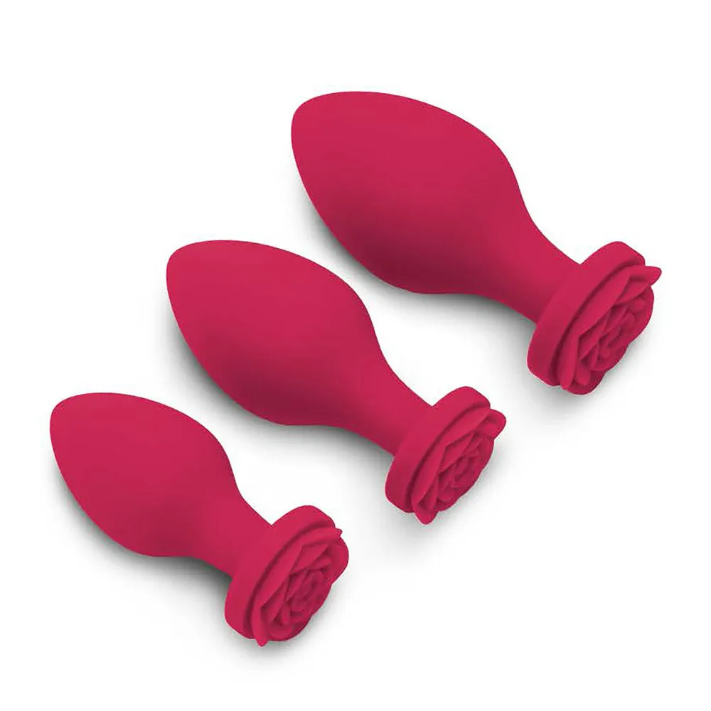Secret Kisses Rosegasm Butt Bouquet Plug Training Set 3 Pcs