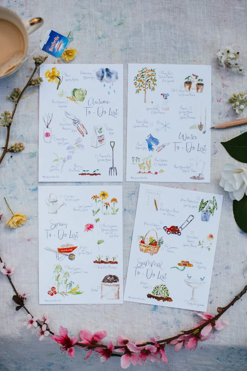 Set of seasonal to do cards