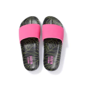 Sig on Smith x HAYN x ILA Swim Slides - Neon Pink/Black/Neon Green