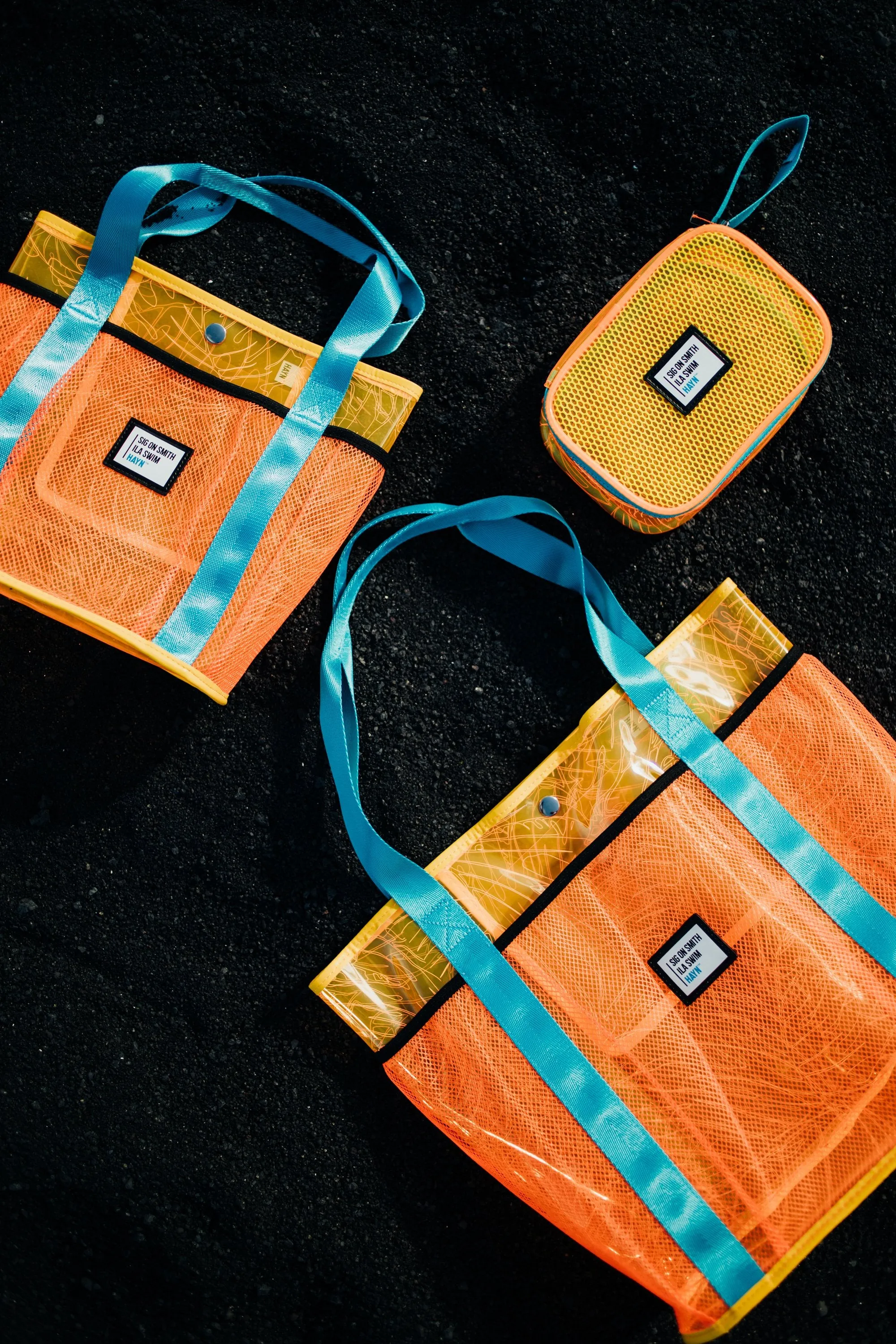 Sig on Smith x HAYN x ILA Swim Small Beach Bag - Orange/Teal/Yellow