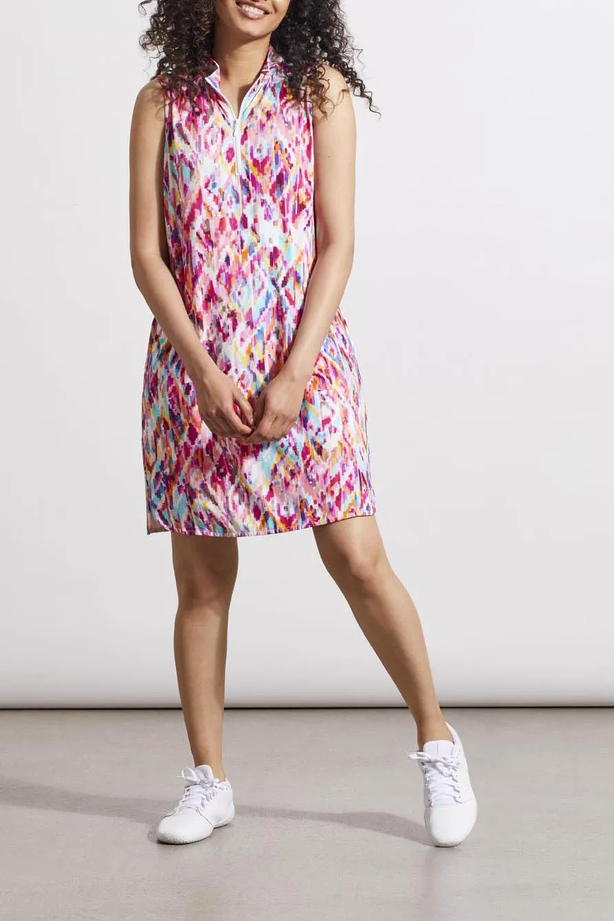 Sleeveless 1/4 Zip Sport Golf Dress Lime