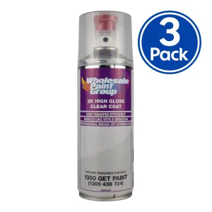 SPRAYMAX Automotive Car 2K Component High Gloss Clear Coat 400ml x 3 Pack