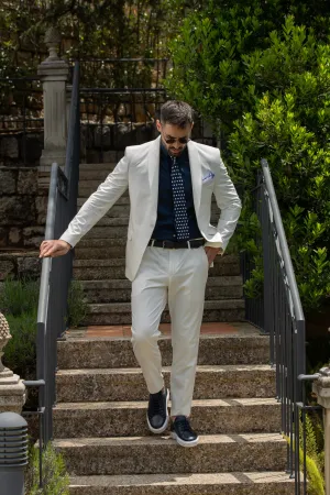 Summer Casual Light Grey Suit 2 Pieces